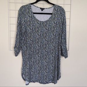 J. Jill Wearever Patterned Tunic Top